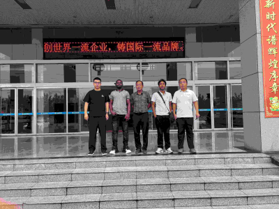 Ghanaian customer visits factory