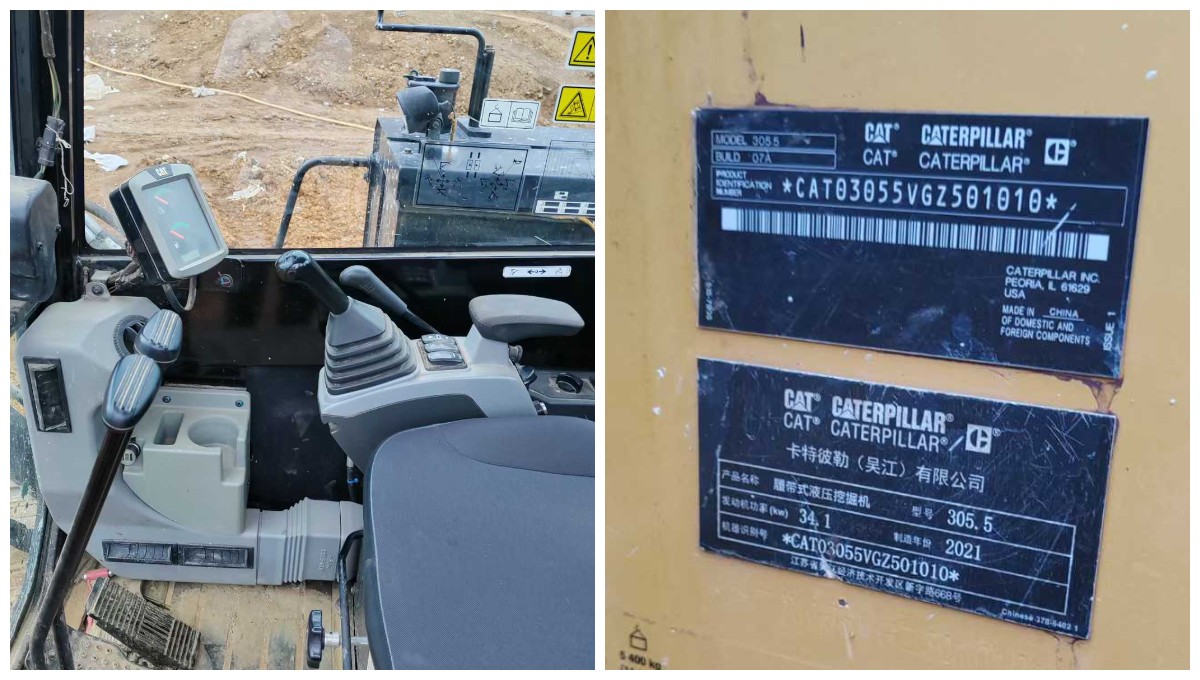 Mini escavadora pequena Cat 305.5 usada 2021 para venda Mini escavadora pequena Cat 305.5 usada 2021 para venda