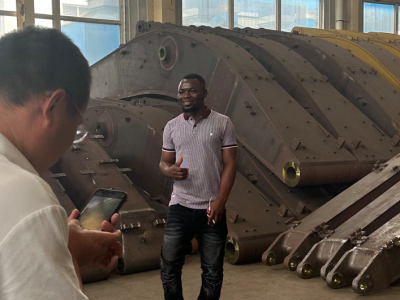 Welcome old friend - Ghanaian customer visit