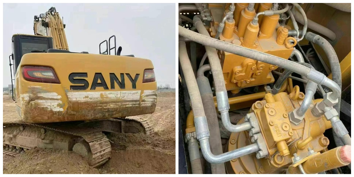 Escavadora Sany 215 usada de 2018 com tapete rolante Escavadora Sany 215 usada de 2018 com tapete rolante